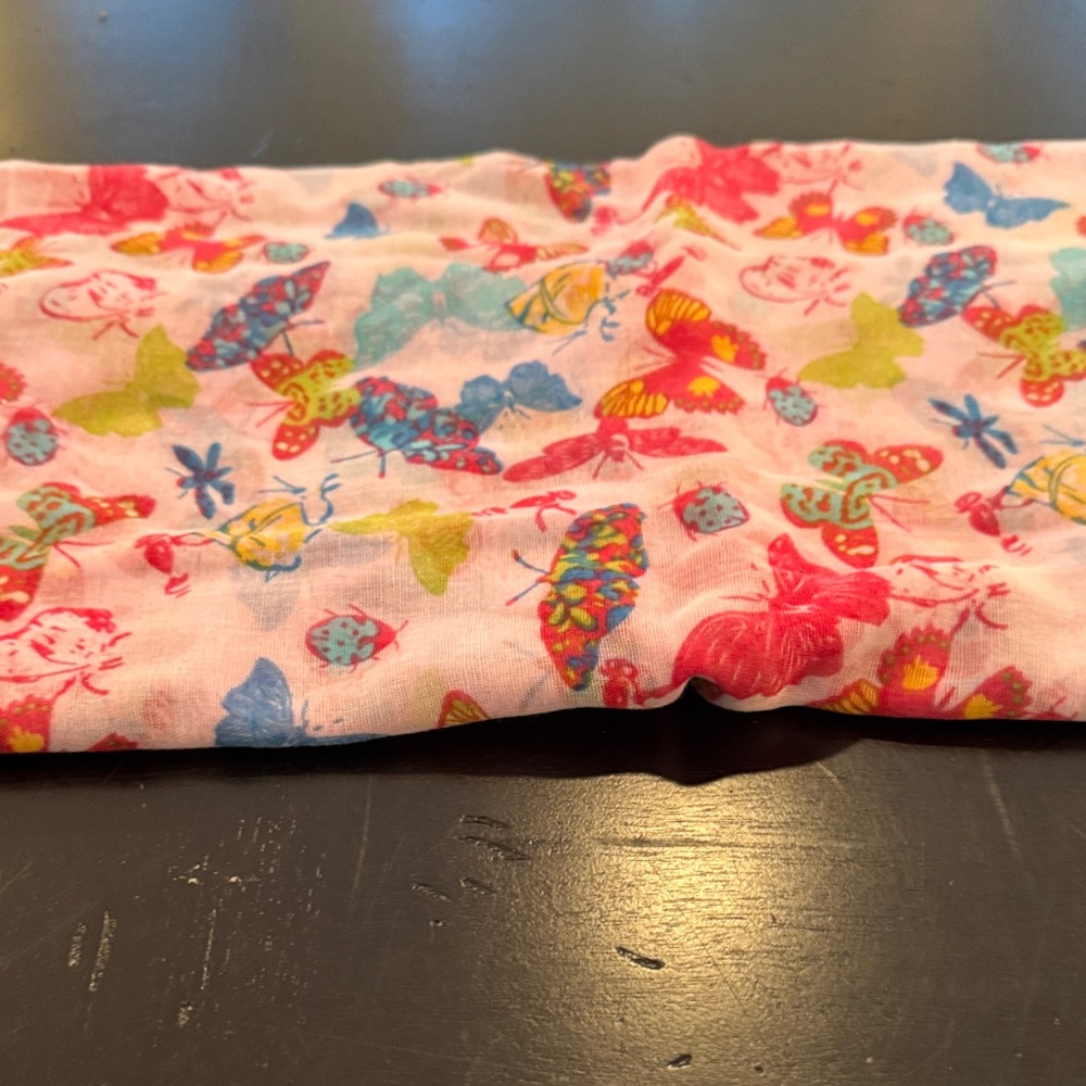 Colorful Butterfly Print Scarf